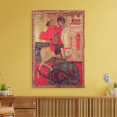 聖ジョージと竜, 1667 キャンバスプリント (インサイチュ (リビング))