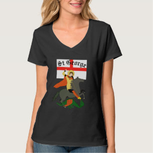 聖ジョージと聖ジョージの竜と十字架 Tシャツ