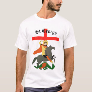 聖ジョージと聖ジョージの竜と十字架 Tシャツ