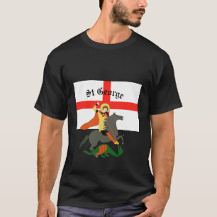 聖ジョージと聖ジョージの竜と十字架 Tシャツ