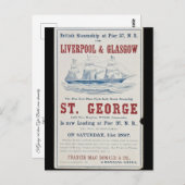 聖ジョージねじ蒸気船1863 ポストカード (正面/裏面)