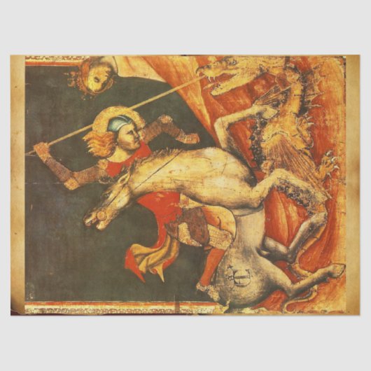 聖ジョージのドラゴンとの戦い 薄葉紙 (正面)