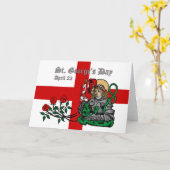 聖ジョージの日のグリーティングカード（ニュールンベルク版） カード (黄色い花)