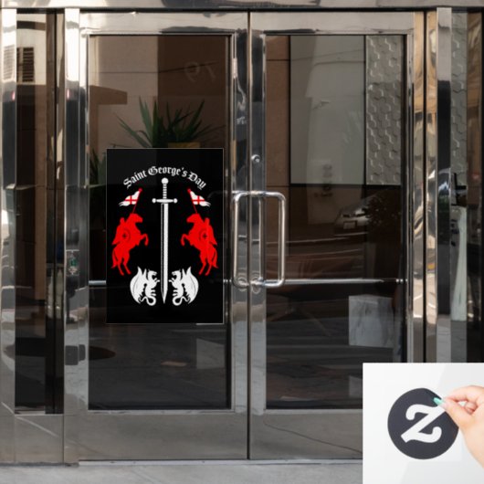 聖ジョージの日 ウィンドウサイン (オフィスドア)