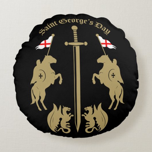 聖ジョージの日 ラウンドクッション (正面)