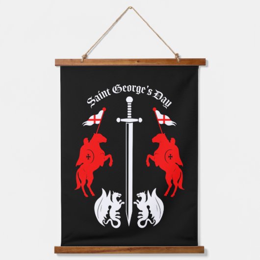 聖ジョージの日 吊り下げ型タペストリー (正面)