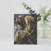 聖ジョージはペーター・ポール・ルーベンスによってドラゴンと戦う ポストカード (スタンド正面)