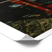 聖ジョージ内閣1861年(パネル付き色彩の鮮やかオーク材) ポスター (角)