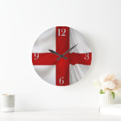 聖ジョージ愛国心のイギリス国旗が大好き ラージ壁時計 (ホーム)