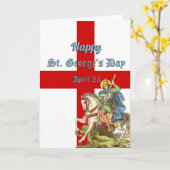 聖ジョージ・オン・乗馬(BS 01) カード (黄色い花)