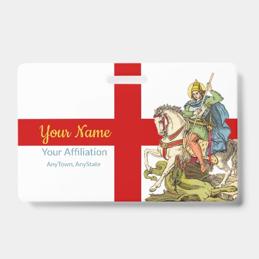 聖ジョージ・オン・乗馬(BS 01) バッジ (正面)