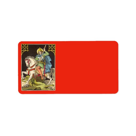 聖ジョージ・オン・乗馬(BS 01) ラベル (正面)