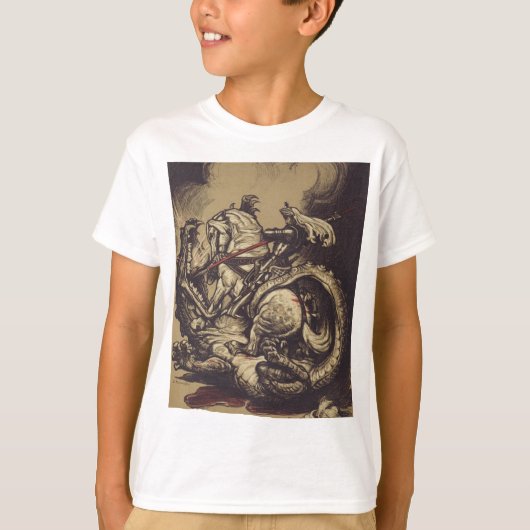 聖ジョージ・キリング・ザ・ドラゴン Tシャツ (正面)