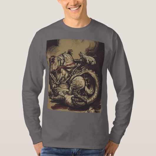 聖ジョージ・キリング・ザ・ドラゴン Tシャツ (正面)