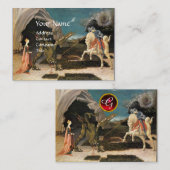 聖ジョージ，ドラゴン，プリンセス赤ルビージェムモノグラム 名刺 (正面/裏面)