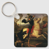聖ジョージ・ファイティング・ザ・ドラゴンby Raphael Sanzio キーホルダー (正面)