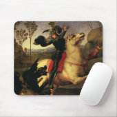 聖ジョージ・ファイティング・ザ・ドラゴンby Raphael Sanzio マウスパッド (マウス)