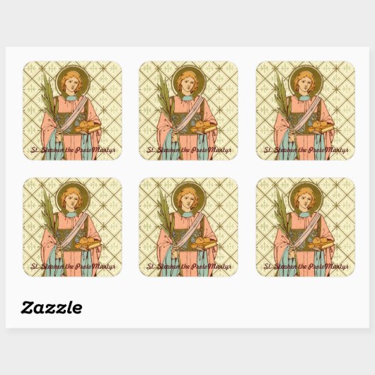 聖スティーブン・ザ・プロト殉教者(RLS 17) スクエアシール (シート)