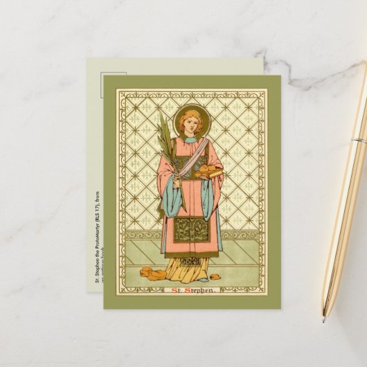 聖スティーブン・ザ・プロト殉教者(RLS 17) ポストカード (正面/裏面インサイチュ)