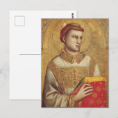『聖ステファノ』（せいステファノ、英: Saint Stephen）- ジョットの美術複製 ポストカード (正面/裏面)