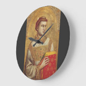 『聖ステファノ』(せいステファノ、英: Saint Stephen)- ジョットの美術複製 ラージ壁時計 (傾斜)
