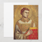 『聖ステファノ』（せいステファノ、英: Saint Stephen）- ジョットの美術複製 招待状 (正面/裏面)