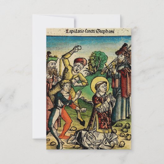 聖ステファノ プロトマルティール 美術 イコン図像 サンキューカード (正面)