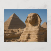 聖スフィンクス神のはがきギザピラミッド ポストカード (正面)