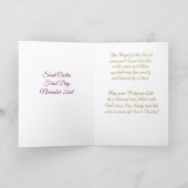 聖セシリアのカードの美しく宗教的な饗宴 カード (内部)