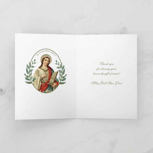 聖セシリア宗教合唱団オルガンディレクター先生 カード (内部)