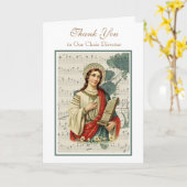 聖セシリア宗教合唱団オルガンディレクター先生 カード (黄色い花)