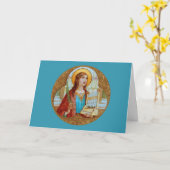 聖セシリア・オブ・ローマ(BK 003)あいさつ空白のき カード (黄色い花)