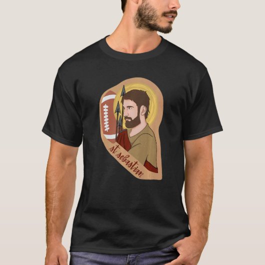 聖セバスチャン 弓道 射手 カトリック守護聖人 Tシャツ (正面)