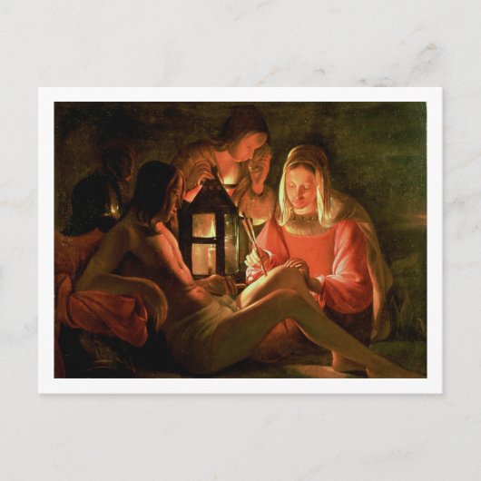 聖セバスティアヌスを看護する聖女(キャンバス上に油彩 ポストカード (正面)