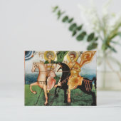 聖セルギウスとバッカス正統キリスト教のアイコン ポストカード (スタンド正面)