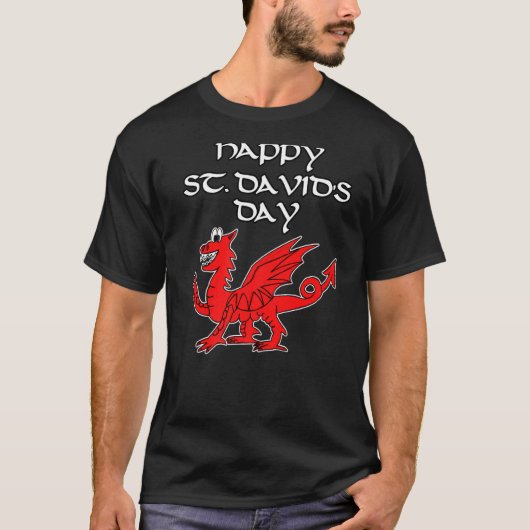 聖ダビズの日2022ウェールズのドラゴンウェールズ Tシャツ (正面)