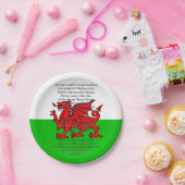 聖ダビズデイクリスマスカロンラーン7" ペーパープレート (パーティー)