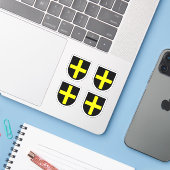 聖ダビデのシールド4アップ輪郭 シール (ノートパソコンとiPhone)