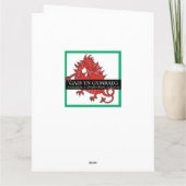 聖ダビデの日、ウェルシュの衣装、いとこのための カード (裏面)