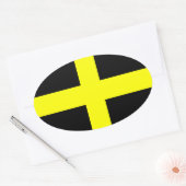 聖ダビデ国旗(ウェールズ) 楕円形シール (封筒)