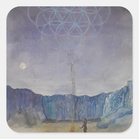 聖ダンスステッカー スクエアシール (正面)