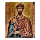 聖テオドア・ティロン、殉教者、正教会のアイコン ポスター (正面)