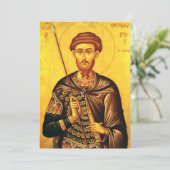 聖テオドロス・ティロン 正教のアイコン 招待状 (スタンド正面)