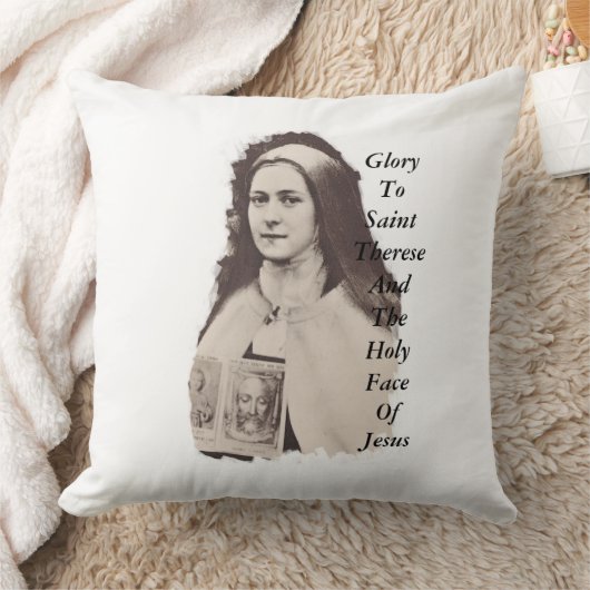 聖テラスへの栄光とイエスの聖なる顔 クッション (ブランケット)