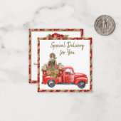 聖テリーズ宗教赤トラックバラヴィンテージ ノートカード (正面/裏面インサイチュ)