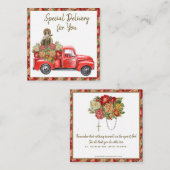 聖テリーズ宗教赤トラックバラヴィンテージ ノートカード (正面/裏面)