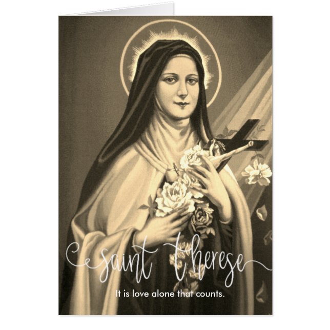 聖テリーズ |セピア |ホワイトスクリプトオーバーレイ (正面)