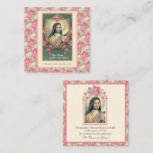 聖テルセ宗教的カルメライトヌンピンクローズ ノートカード (正面/裏面)