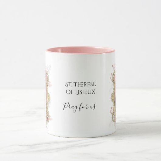 聖テルセ宗教的カルメライトピンクフローラ マグカップ (中央)