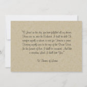 聖テルセ最初の聖餐式招待状 招待状 (裏面)